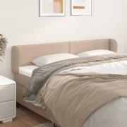 vidaXL Sänggavel med kanter cappuccino 203x23x78/88 cm konstläder