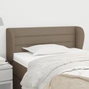 vidaXL Sänggavel med kanter taupe 83x23x78/88 cm tyg