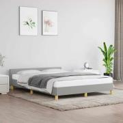 vidaXL Sängram utan madrass ljusgrå 140x200 cm tyg