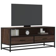 vidaXL Tv-bänk brun ek 100x34,5x40 cm konstruerat trä och metall