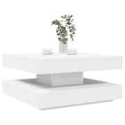 vidaXL Soffbord 360 grader vridbart vit 70x70x34,5 cm