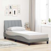 vidaXL Bed Frame without Mattress "Hanko" Light Grey 80x200 cm Fabric