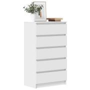 vidaXL Byrå vit 60x36x103 cm konstruerat trä