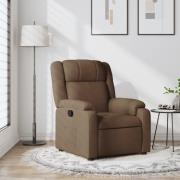 vidaXL Reclinerfåtölj brun tyg