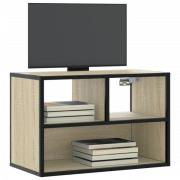 vidaXL Tv-bänk sonoma-ek 60x31x39,5 cm konstruerat trä och metall