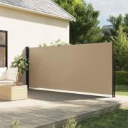 vidaXL Infällbar sidomarkis beige 180x600 cm