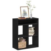 vidaXL Bokhylla svart 66x31x80 cm konstruerat trä