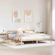 vidaXL Sängram utan madrass 180x200 cm massiv furu