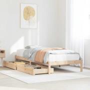 vidaXL Sängram utan madrass 90x200 cm massiv furu