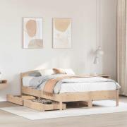 vidaXL Sängram utan madrass 120x190 cm massiv furu