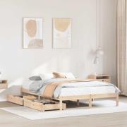 vidaXL Sängram utan madrass 140x190 cm massiv furu