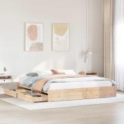 vidaXL Sängram utan madrass 200x200 cm massiv furu