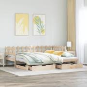 vidaXL Dagbädd utdragbar med lådor utan madrass 90x200 cm