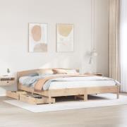 vidaXL Sängram utan madrass 180x200 cm massiv furu
