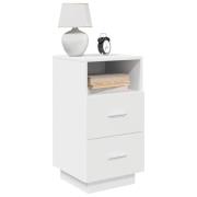 vidaXL Sängbord 2 st med 2 lådor vit 36x36x68 cm