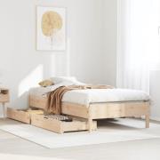 vidaXL Sängram utan madrass 90x200 cm massiv furu