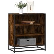vidaXL Skänk rökfärgad ek 68x35x76 cm konstruerat trä och metall