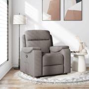 vidaXL Reclinerfåtölj taupe tyg