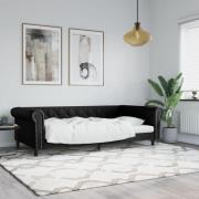 vidaXL Dagbädd svart 100x200 cm konstläder