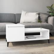 vidaXL Soffbord vit 100x50x45 cm konstruerat trä