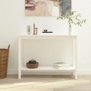 vidaXL Konsolbord vit 110x40x80 cm massiv furu