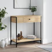 vidaXL Avlastningsbord sonoma-ek 75x34,5x75 cm konstruerat trä