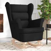 vidaXL Gungstol svart 74x90x102 cm tyg
