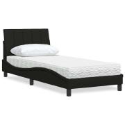 vidaXL Bed with Mattress "Hanko" Black 80x200 cm Fabric