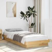 vidaXL Sängram utan madrass 100x200 cm massiv ek