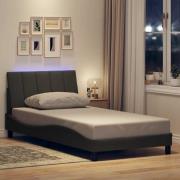 vidaXL Bed Frame without Mattress "Hanko" Dark Grey 100x200cm Fabric