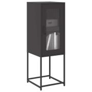 vidaXL Skänk svart 36x39x107 cm kallvalsat stål
