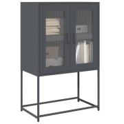 vidaXL Highboard antracit 68x39x107 cm stål