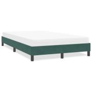 vidaXL Sängram utan madrass mörkgrön 120x210 cm sammet