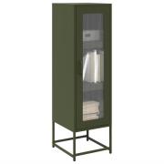 vidaXL Highboard olivgrön 36x39x123 cm kallvalsat stål