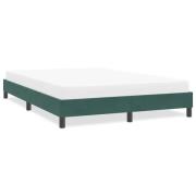 vidaXL Sängram utan madrass mörkgrön 140x210 cm sammet
