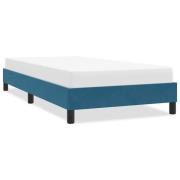 vidaXL Sängram utan madrass mörkblå 100x210 cm sammet
