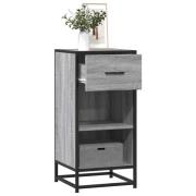 vidaXL Skänk grå sonoma 35,5x35x76 cm konstruerat trä och metall