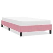 vidaXL sängram utan madrass rosa 100x210 cm sammet