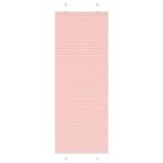 vidaXL Plisserad persienn rosa 75x200 cm tyg bredd 74,4 cm polyester