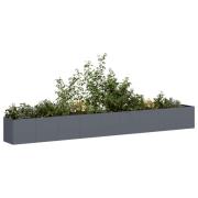 vidaXL Odlingslåda antracit 360x40x40 cm kallvalsat stål