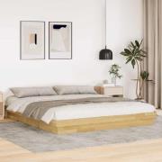 vidaXL Sängram utan madrass 180x200 cm massiv trä ek