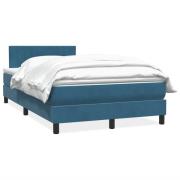 vidaXL Ramsäng med madrass mörkblå 120x210 cm sammet