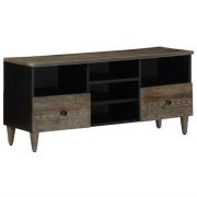 vidaXL Tv-bänk svart 100x33x46 cm massivt mangoträ