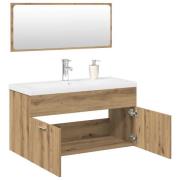 vidaXL Badrumsmöbler set 3 delar artisan ek konstruerat trä