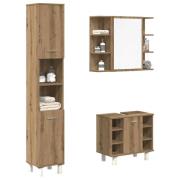 vidaXL Badrumsmöbler set 3 delar artisan ek konstruerat trä