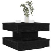 vidaXL Soffbord 360 grader vridbart svart 50x50x34,5 cm