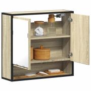 vidaXL Spegelskåp för badrum sonoma-ek 65x20x60 cm konstruerat trä
