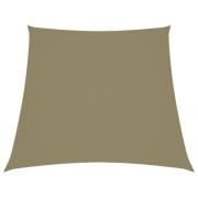 vidaXL Solsegel oxfordtyg trapets 3/5x4 m beige