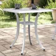 vidaXL Trädgårdsbord vit 53x53x53 cm gjuten aluminium
