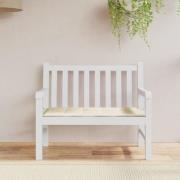 vidaXL Bänkdyna för trädgården gräddvit 100x50x4 cm oxfordtyg